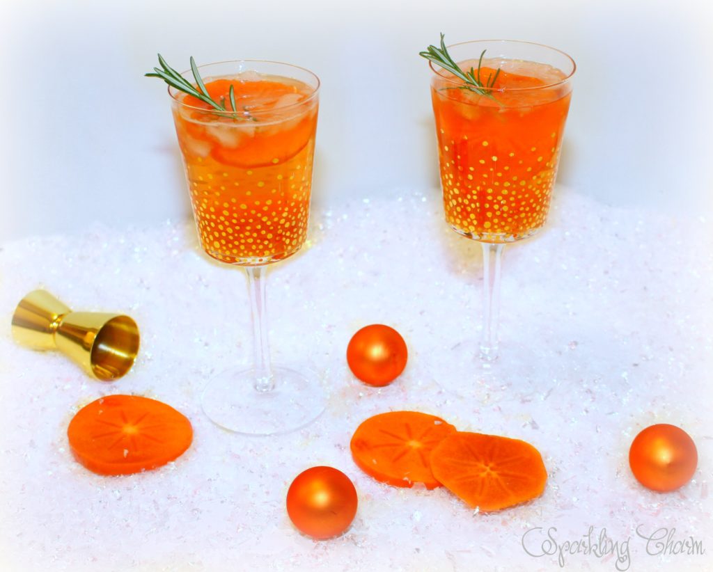Pretty Persimmon Fizz Cocktail - Sparkling Charm1024 x 822