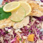 Grilled Red Snapper with Green Apple Citrus Slaw