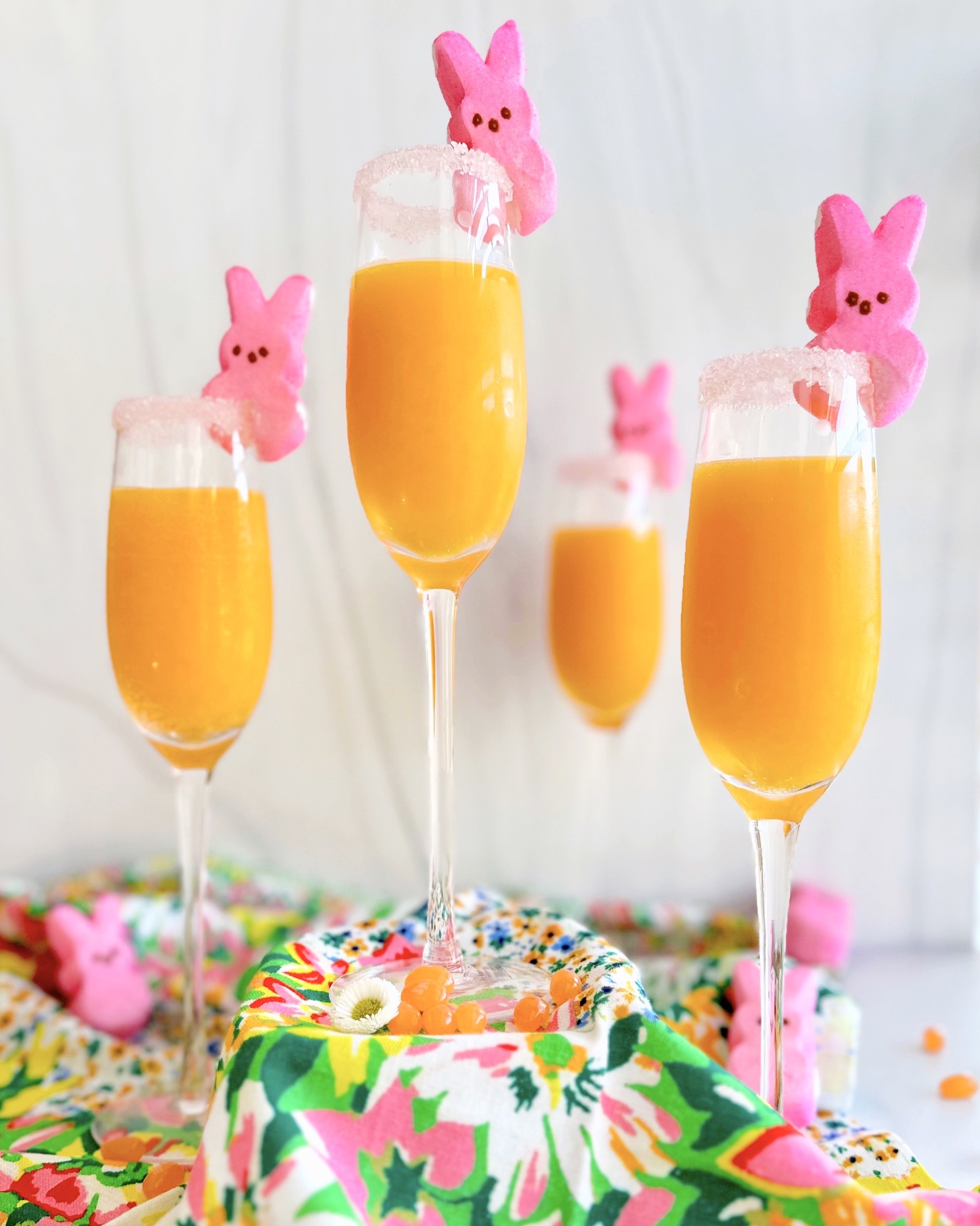 Pink Bunny Peep Easter Mimosa - Sparkling Charm: Seasonal Recipes